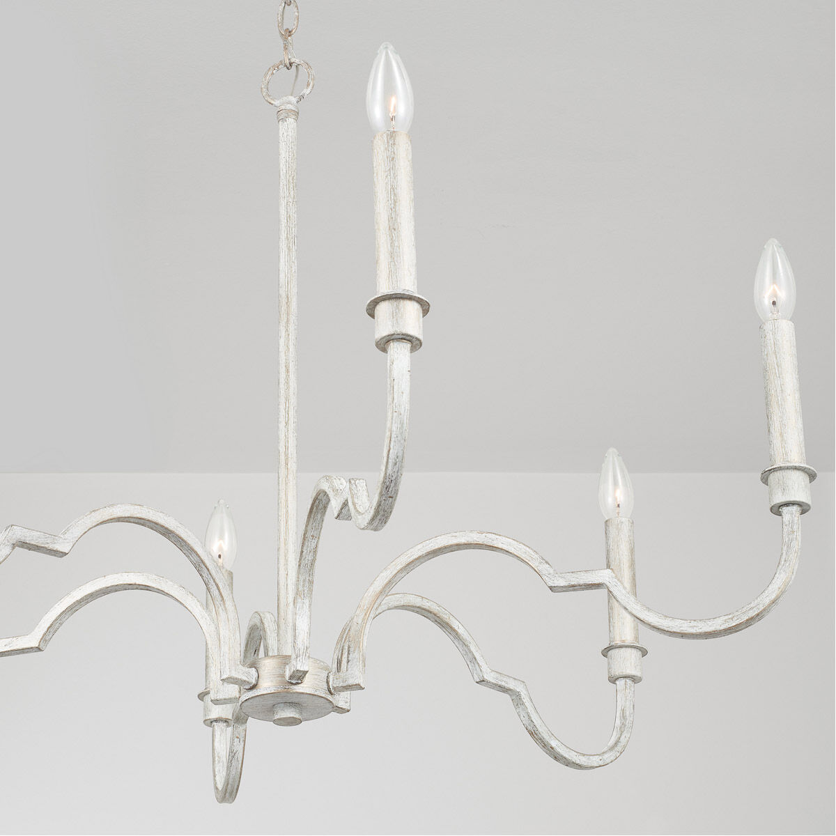 Demi 6 Light 32 inch Winter White Chandelier Ceiling Light