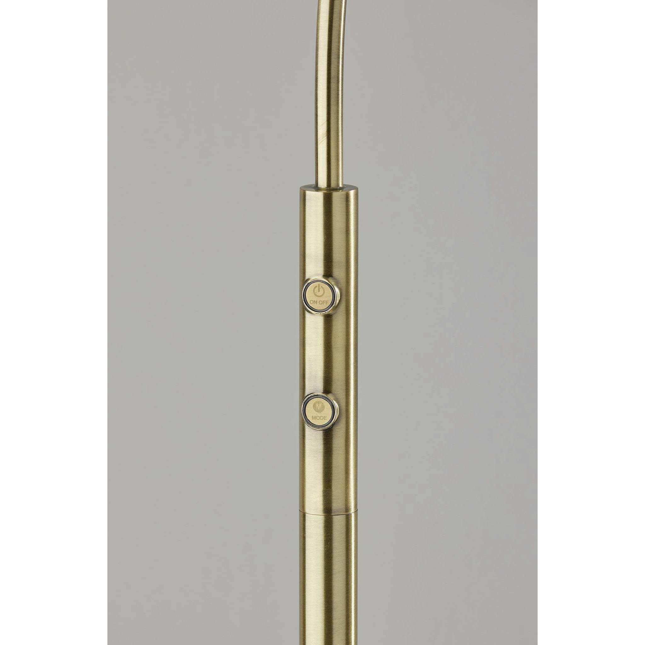 Zane 56.5 inch 10.00 watt Antique Brass Floor Lamp Portable Light, with Smart Switch