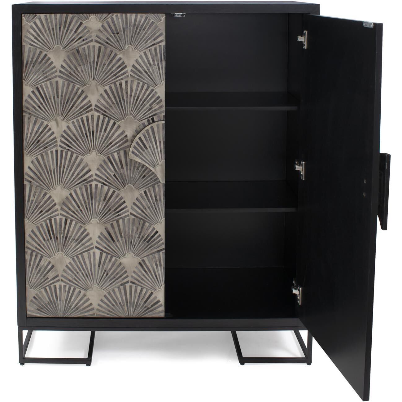 Harlow Black and White Cabinet, Tall
