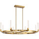 Del Mar LED 48 inch Warm Brass Chandelier Ceiling Light
