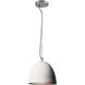 Castle 1 Light 8 inch Polished Concrete with Chrome Mini Pendant Ceiling Light