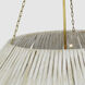 Marie Flanigan Corinne LED 36.25 inch Soft Brass Wrapped Hanging Shade Ceiling Light, Extra Large