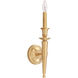 Sonia 1 Light 5 inch Natural Brass Sconce Wall Light