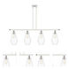 Ballston Cindyrella LED 48 inch White and Polished Chrome Island Light Ceiling Light in Clear Glass