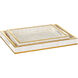 Casey Natural and Brass Trays, Set of 2