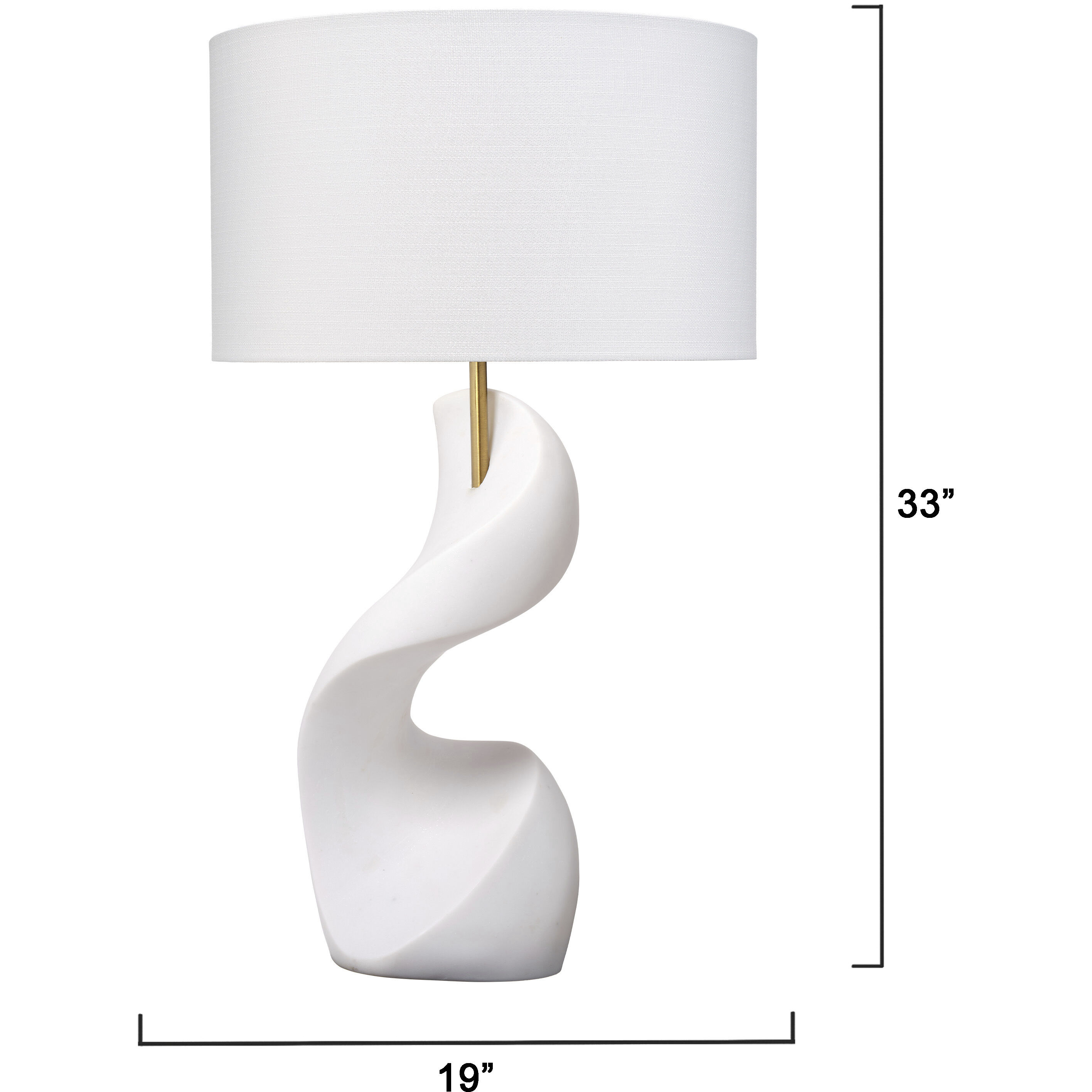 Cobra 33 inch 150 watt Smooth White Ricestone Table Lamp Portable Light