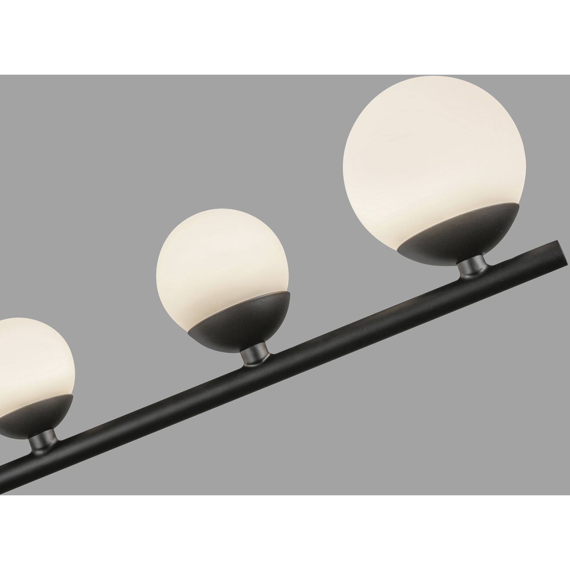 Cypress LED 9.63 inch Black/Opal Glass Pendant Ceiling Light