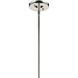 Laria 1 Light Polished Nickel Pendant Ceiling Light in Clear