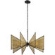 Machina 8 Light 32 inch Matte Black with Sulihiya Chandelier Ceiling Light, Smithsonian Collaboration