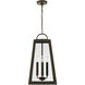 Leighton 4 Light 12 inch Oiled Bronze Outdoor Hanging Lantern