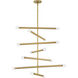 Millie 14 Light 31.5 inch Lacquered Brass Chandelier Ceiling Light