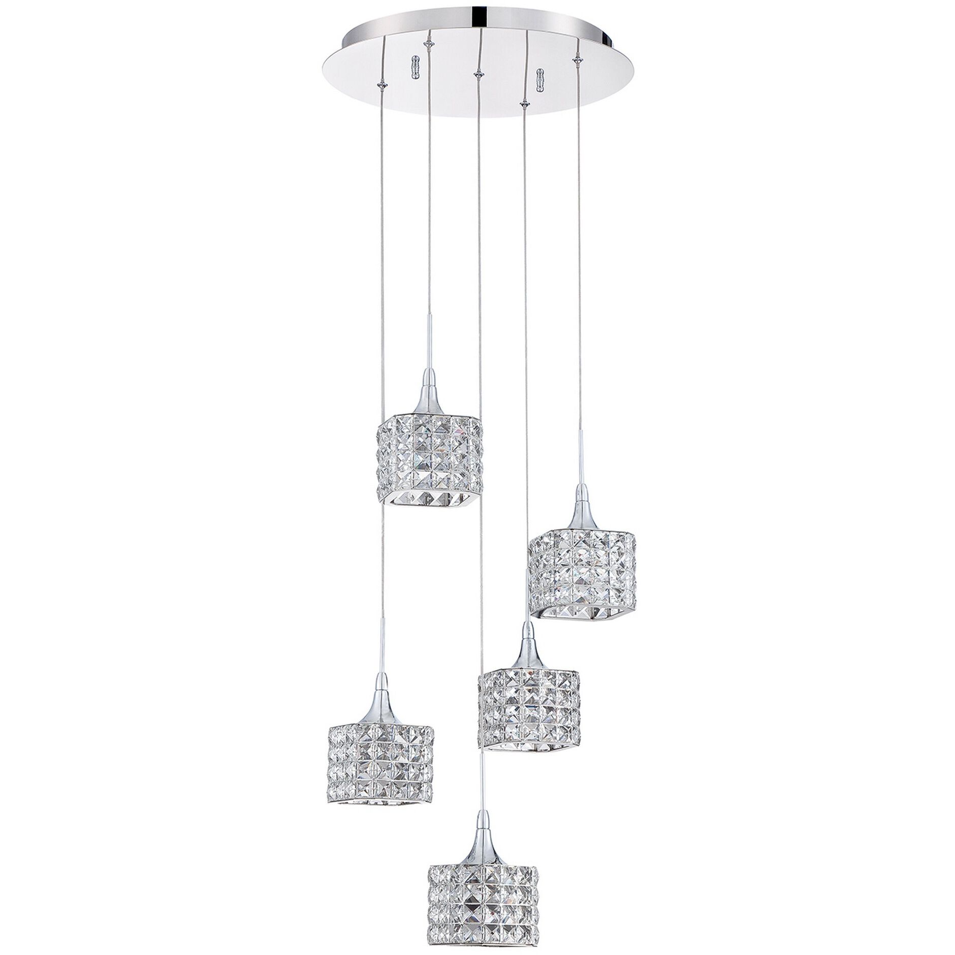 Shimera 5 Light 16 inch Chrome Pendant Ceiling Light