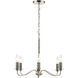 Abaca 6 Light 32 inch Polished Nickel Chandelier Ceiling Light
