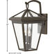 Estate Series Alford Place Outdoor Wall Mount Lantern in Oil Rubbed Bronze, Non-LED, Small