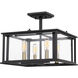 Citadel 4 Light 14 inch Earth Black Semi-Flush Mount Ceiling Light