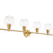 Syracuse 4 Light 38 inch Brass Wall sconce Wall Light