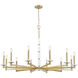 Kaden 12 Light 48 inch Modern Gold Chandelier Ceiling Light