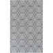 Seabrook 90 X 60 inch Gray and Blue Area Rug, Wool