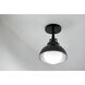 Niva LED 8 inch Black Semi Flush Mount Ceiling Light