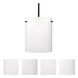 Tamburo 8 LED Black Stem Pendant Ceiling Light