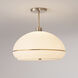 Morelli 1 Light 17 inch Weathered Brass Semi-Flush Mount Ceiling Light