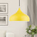 Amador 1 Light 11.75 inch Shiny Yellow with Polished Chrome Accents Pendant Ceiling Light