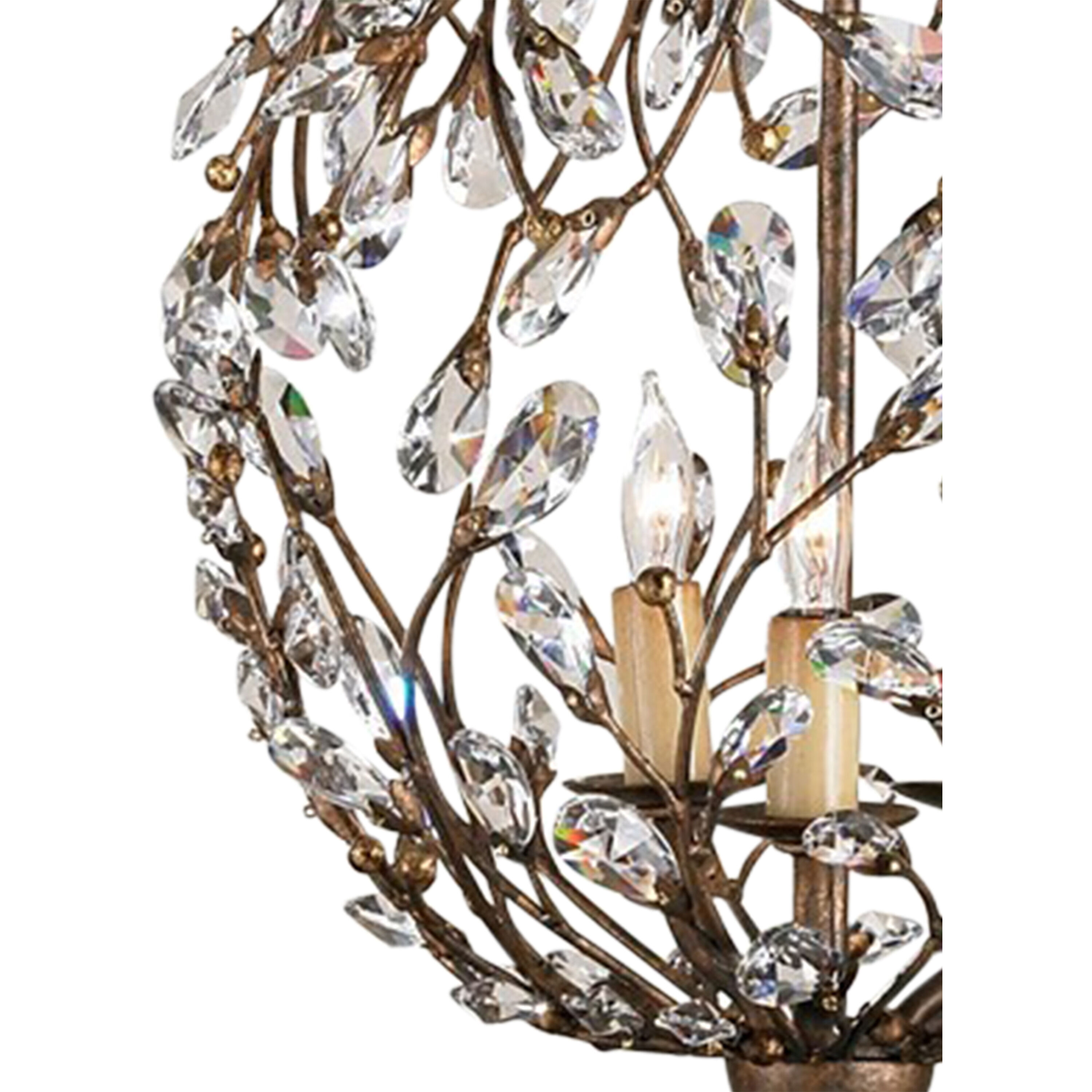 Crystal Bud 3 Light 13 inch Cupertino Chandelier Ceiling Light