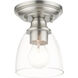 Montgomery 1 Light 5 inch Brushed Nickel Flush Mount Ceiling Light