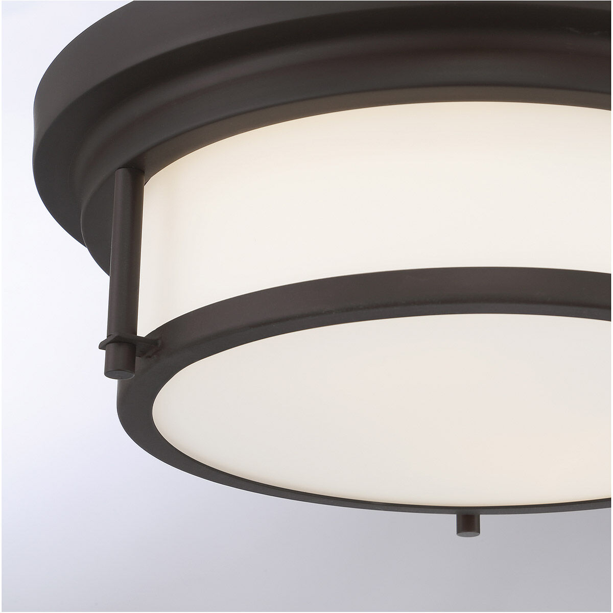 Contemporary 2 Light 13 inch Oil Rubbed Bronze Flush Mount Ceiling Light