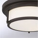 Contemporary 2 Light 13 inch Oil Rubbed Bronze Flush Mount Ceiling Light