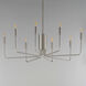 Abner 8 Light 32 inch Satin Nickel Chandelier Ceiling Light