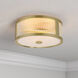 Ardezia 3 Light 11.75 inch Vintage Brass Flush Mount Ceiling Light