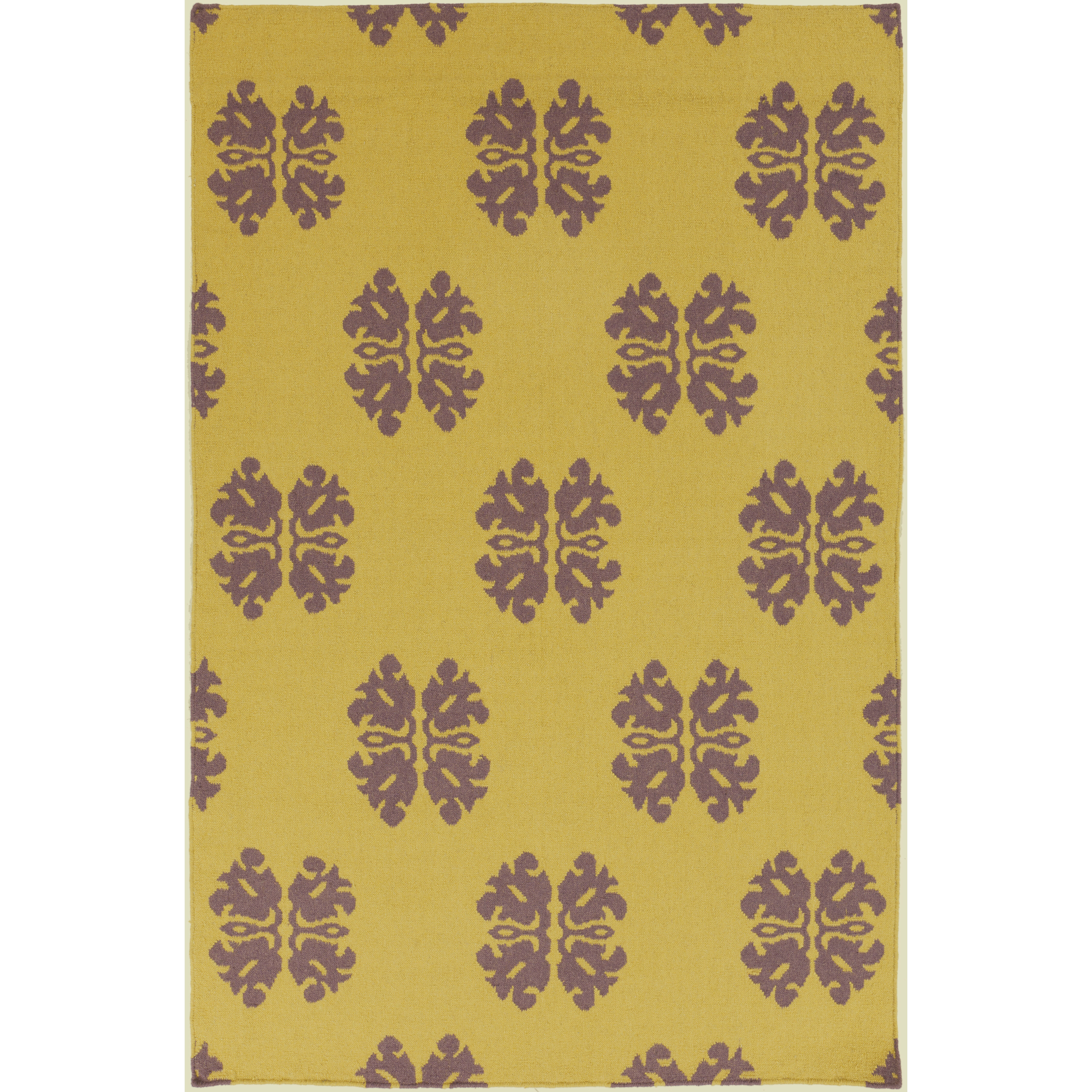 Frontier 66 X 42 inch Olive, Eggplant Rug