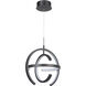 Dolby LED 13.75 inch Matte Black Pendant Ceiling Light