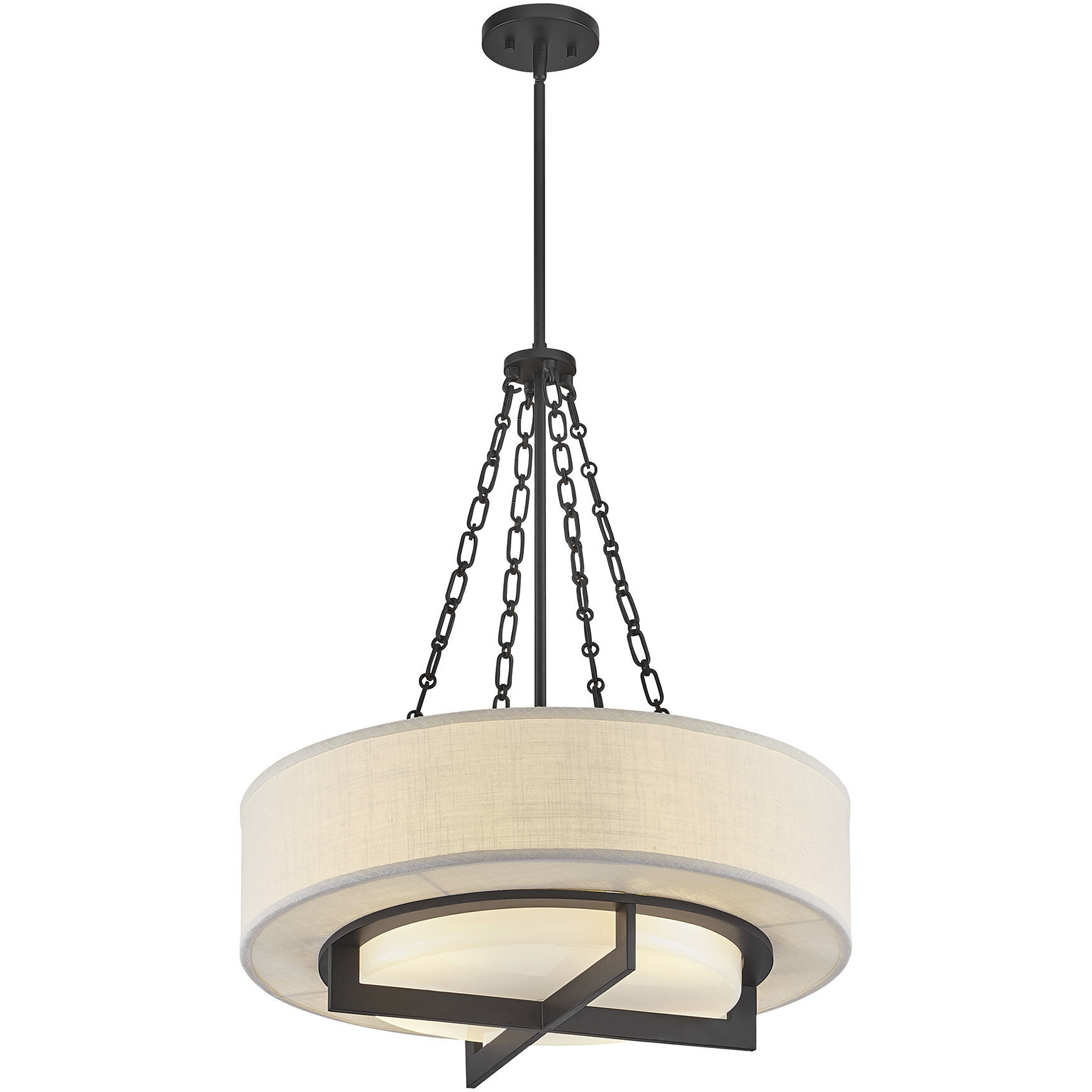 Brentwood 4 Light 24 inch Matte Black Pendant Ceiling Light