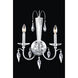 Sculptured Leaf 2 Light 15 inch Silver Wall Sconce Wall Light