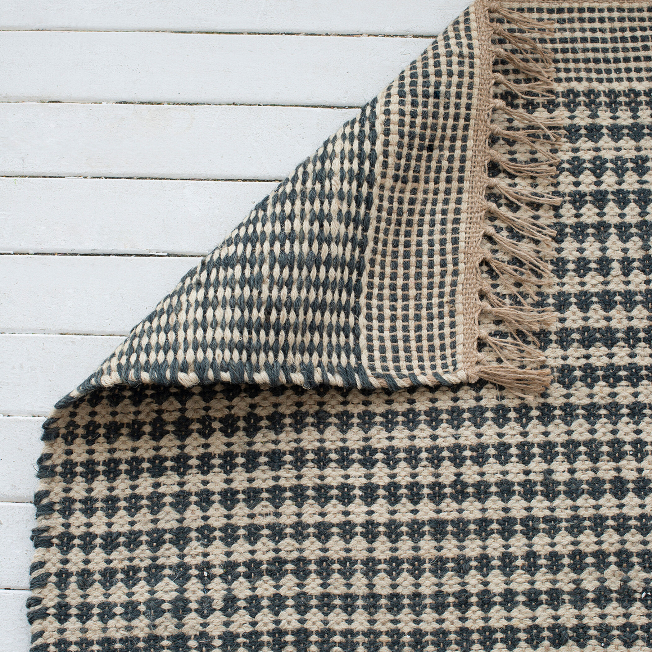 Jute 96 X 60 inch Multi Color Rug, Rectangle