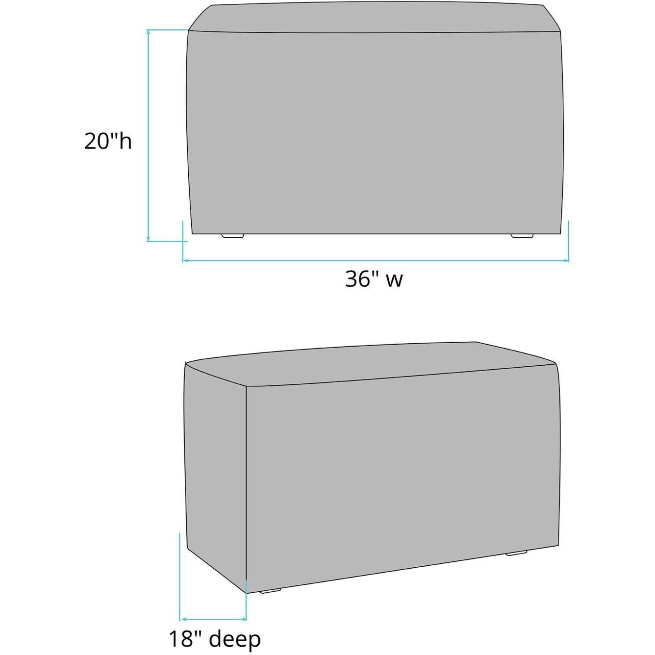 Universal Seascape Charcoal Outdoor Bench with Slipcover
