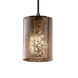 Fusion LED 5 inch Brushed Nickel Pendant Ceiling Light in 700 Lm LED, Cord, Mercury Glass, Hourglass