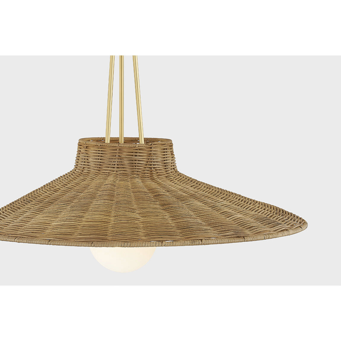 Laudine 1 Light 24.5 inch Aged Brass Pendant Ceiling Light