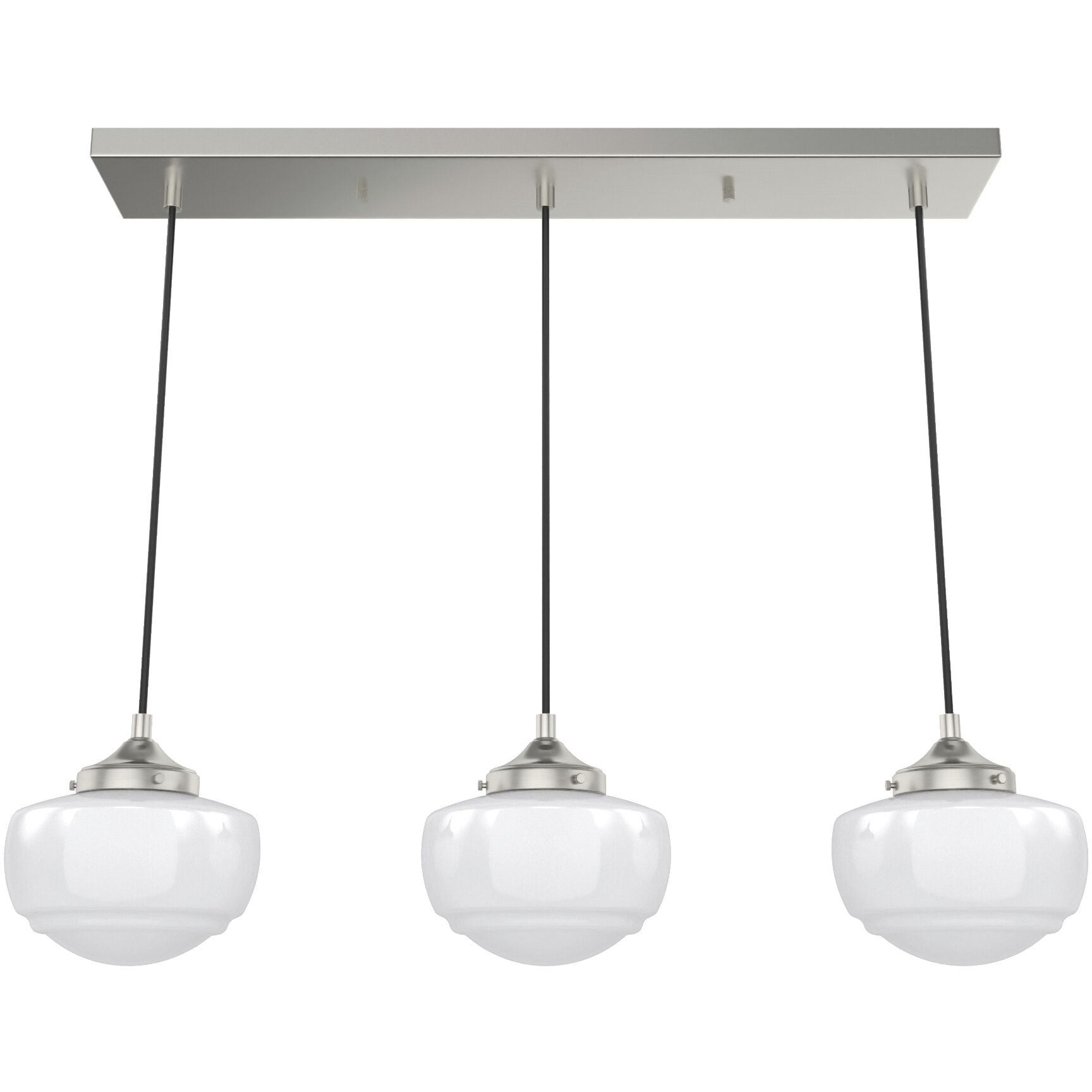 Saddle Creek 3 Light 32 inch Brushed Nickel Linear Pendant Ceiling Light