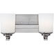 Kemal 2 Light 13.75 inch Brushed Nickel Wall Bath Fixture Wall Light