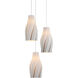 Posh 3 Light 7.5 inch Silver Multi-Drop Pendant Ceiling Light