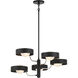 Lift Off 5 Light 26 inch Sand Coal And Polished Nickel Chandelier Ceiling Light
