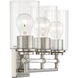 Binsly 3 Light 24 inch Brushed Nickel Vanity Wall Light