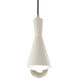 Radiance Collection 1 Light 5 inch Matte White with Brushed Nickel Pendant Ceiling Light