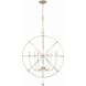 Solaris 9 Light 40 inch Olde Silver Chandelier Ceiling Light