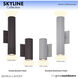 Skyline LED 8 inch Brushed Aluminum Outdoor Wall Mount, Great Outdoors