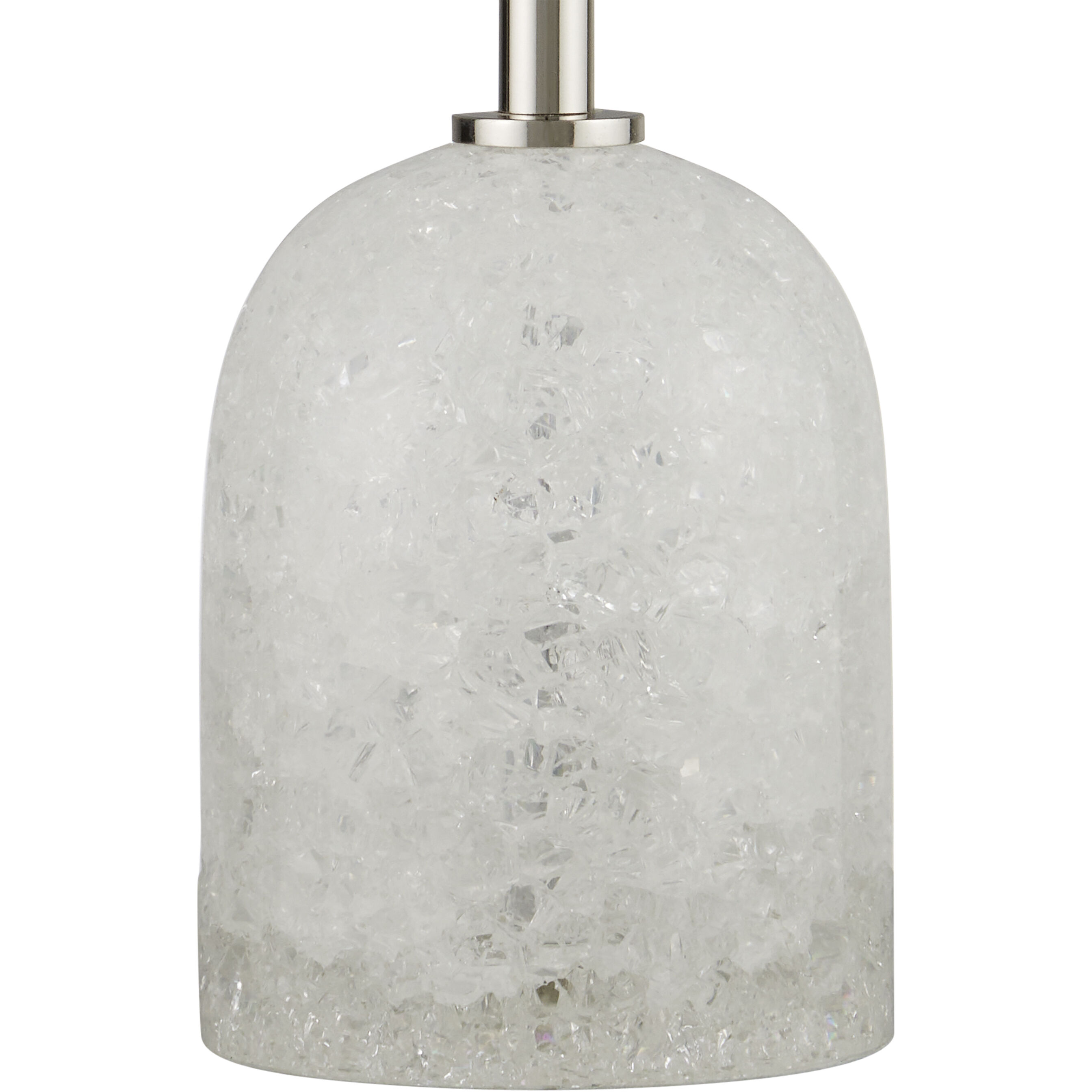 Craquelle 38.75 inch 150 watt Clear Crackle/Polished Nickel Table Lamp Portable Light