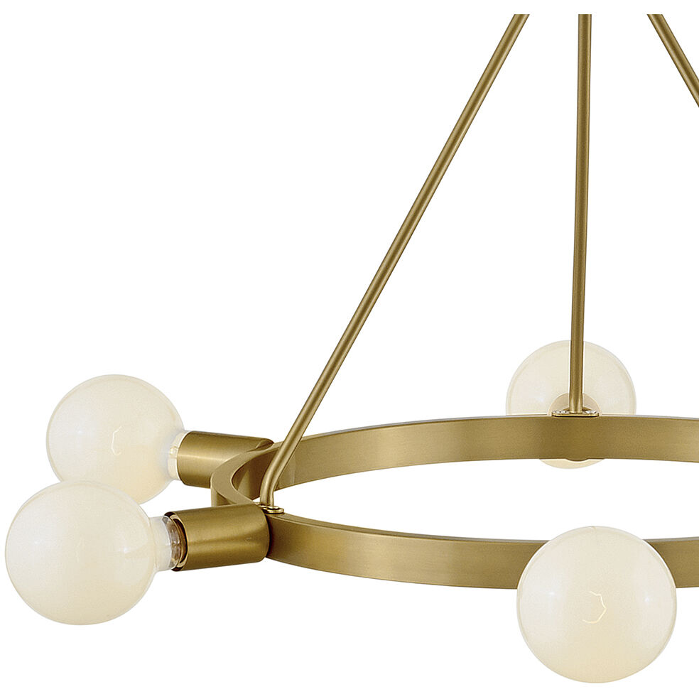 Orla LED 24 inch Lacquered Brass Chandelier Ceiling Light
